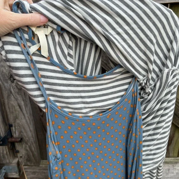 👗Matilda Jane Gray and White Striped Long Sleeve Top - Picture 9 of 9